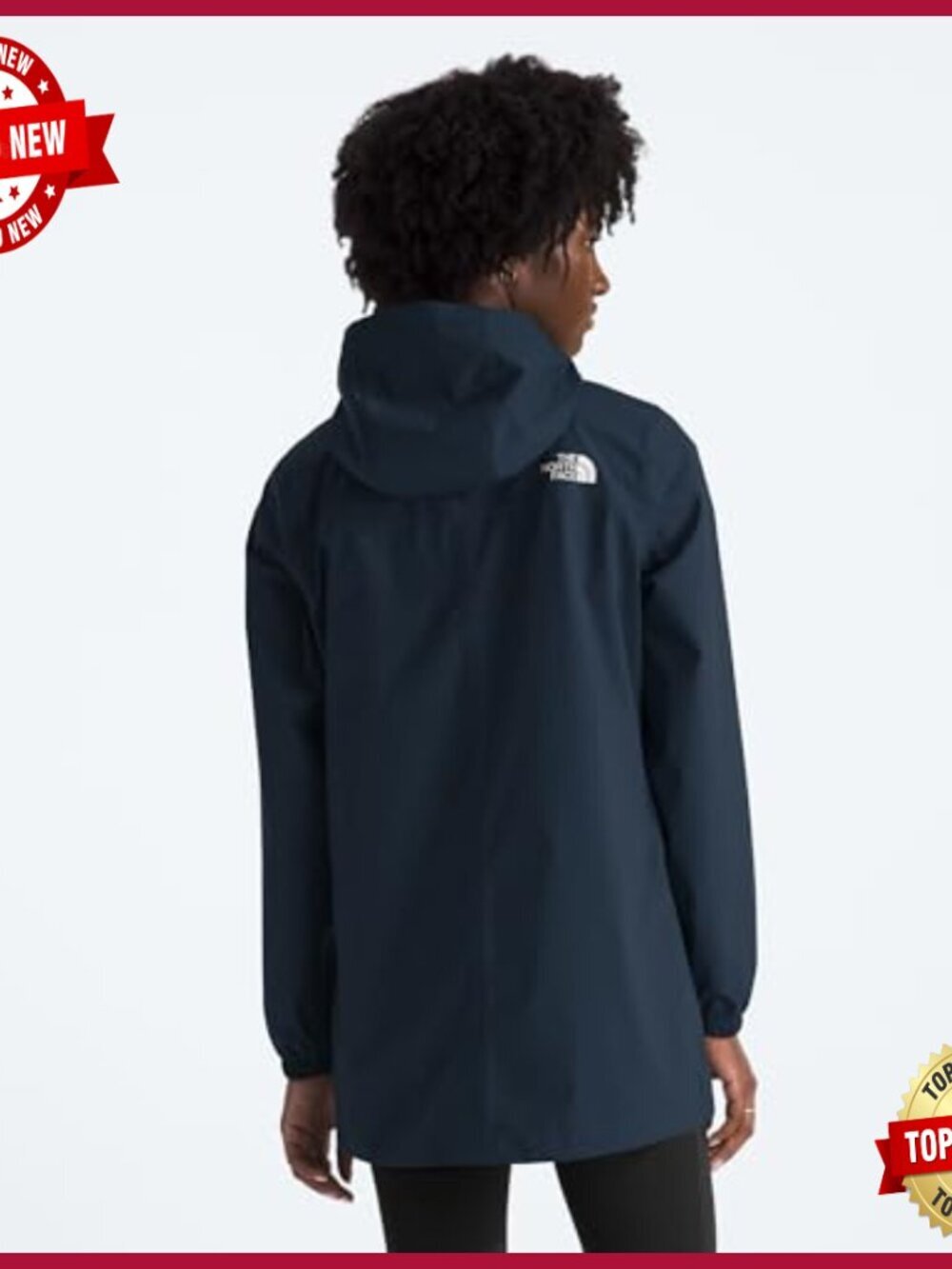 Waterproof Breathable Rain Parka with Adjustable Hood, Long Sleeve - Picture 2 of 5
